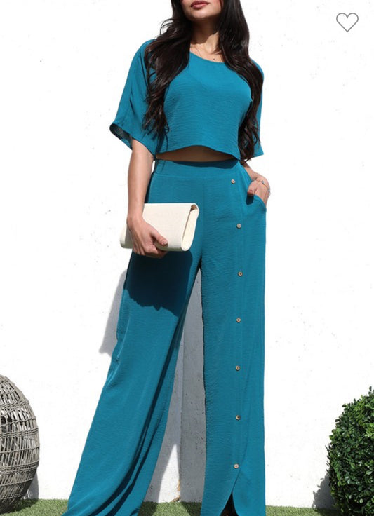 Teal Top & Pant Set