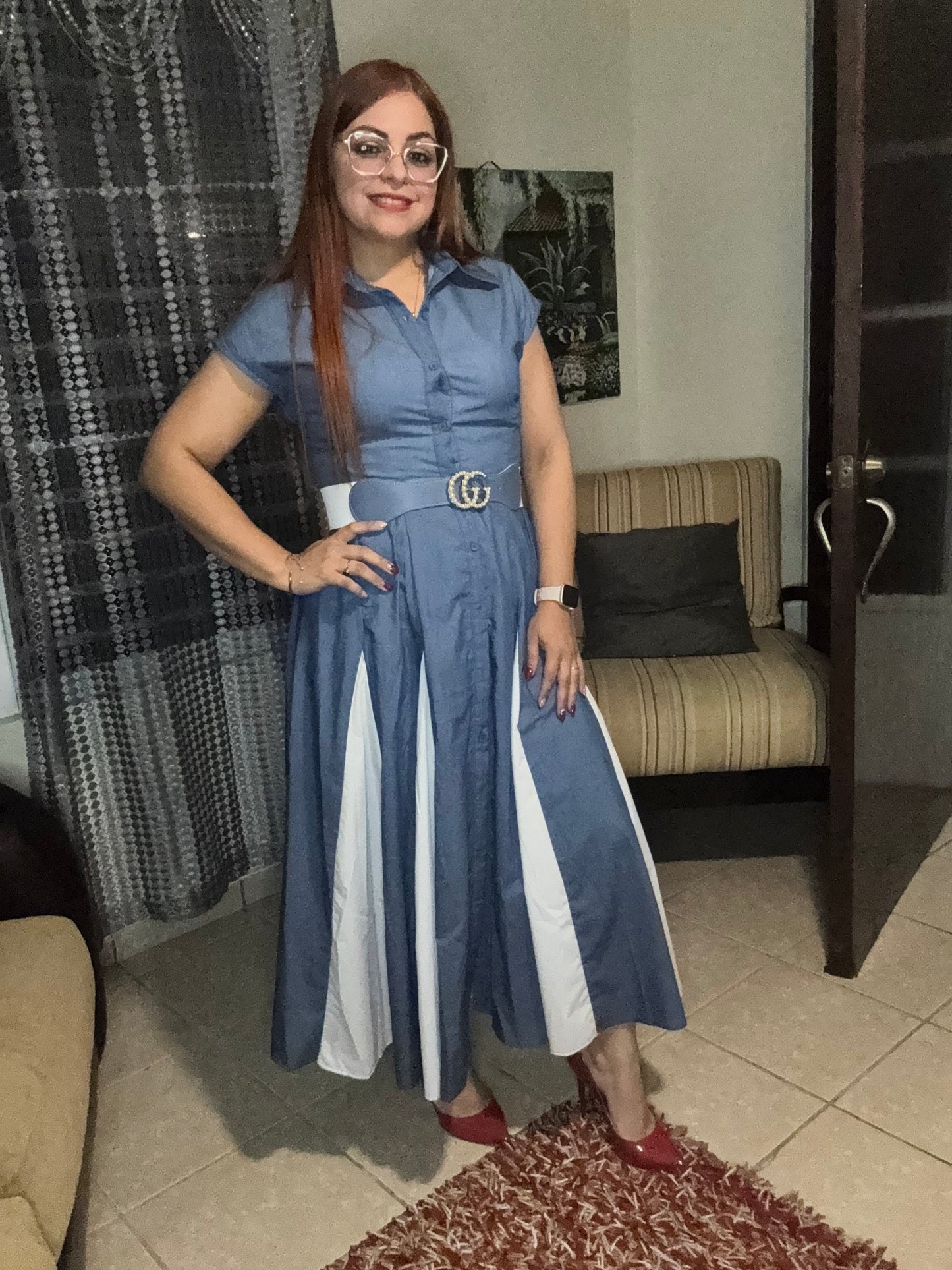 Midi Denim Dress