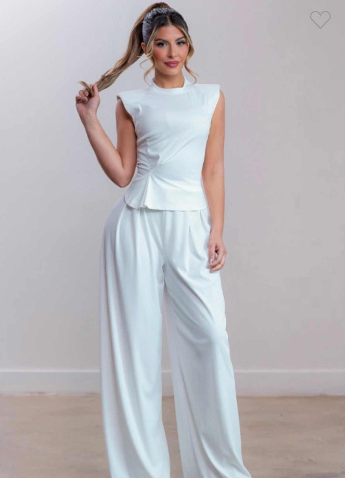 Solid Sleeveless Top & Pants