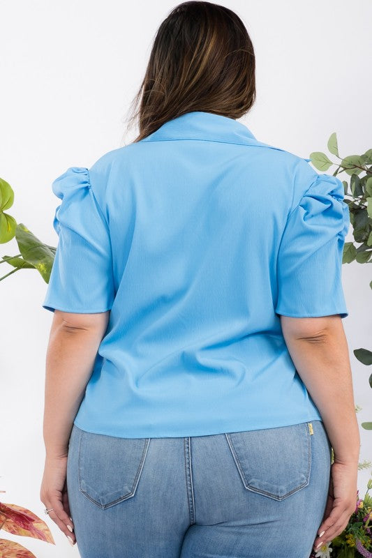 Rhinestone Blue Shirt