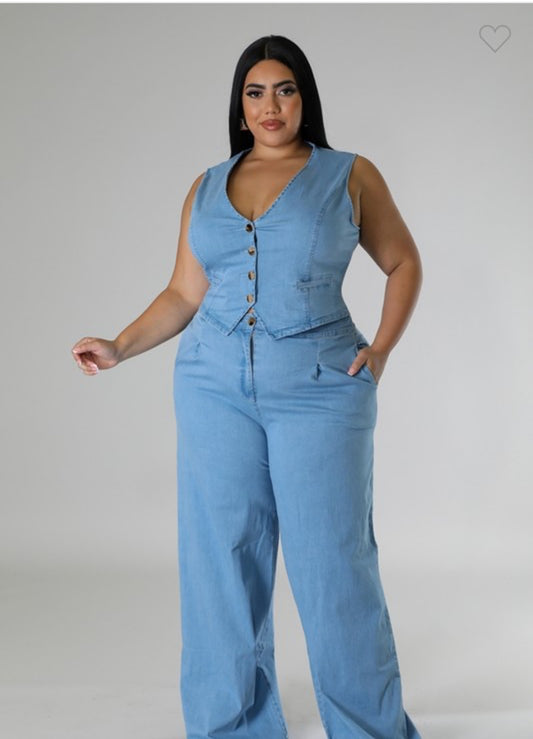 Denim Plus Size Set