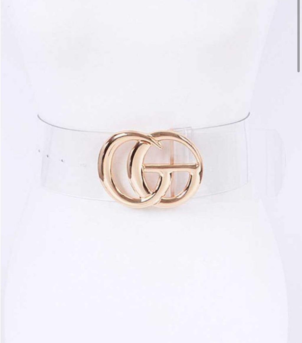 Gold/Clear Plus Size Belt