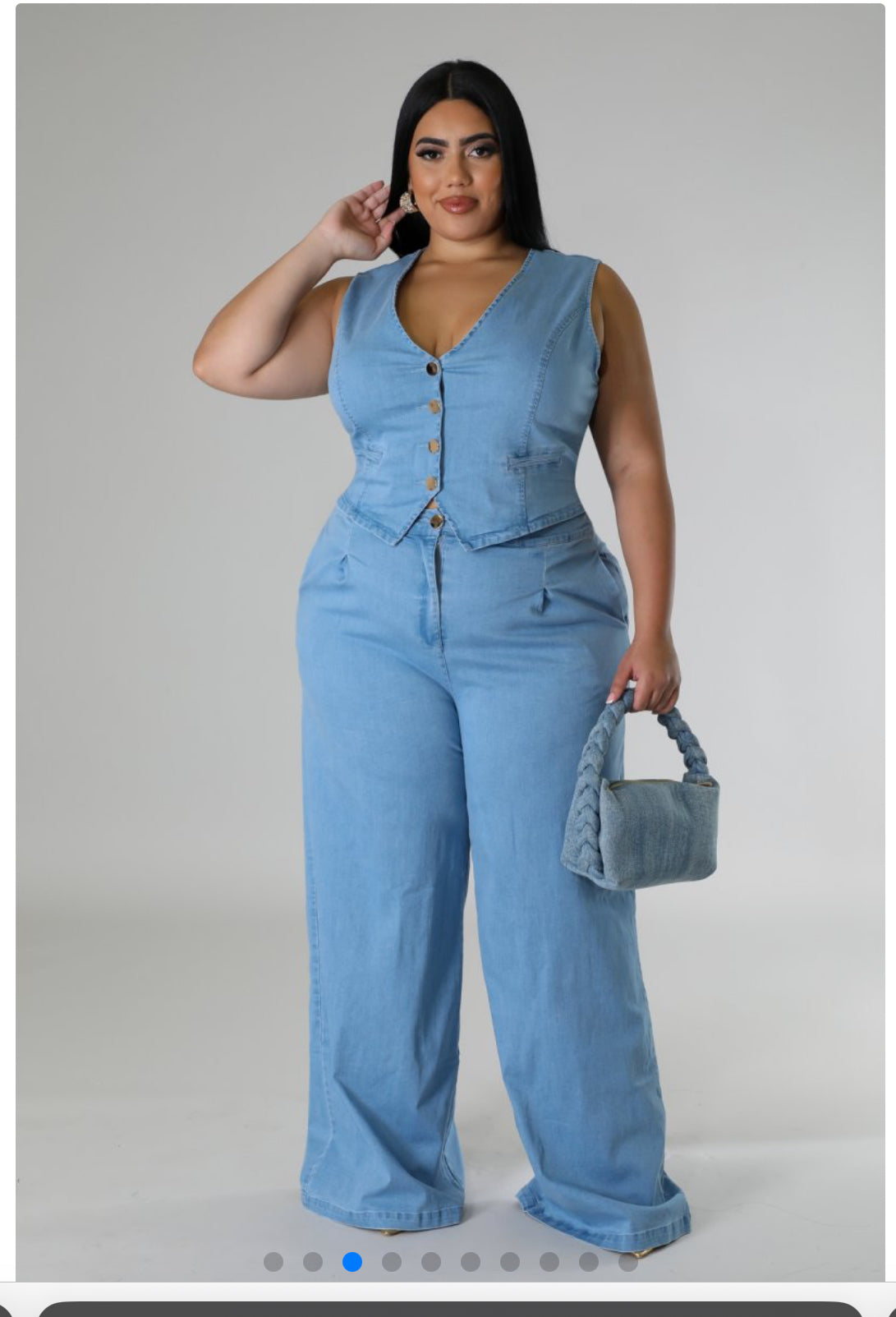 Denim Plus Size Set