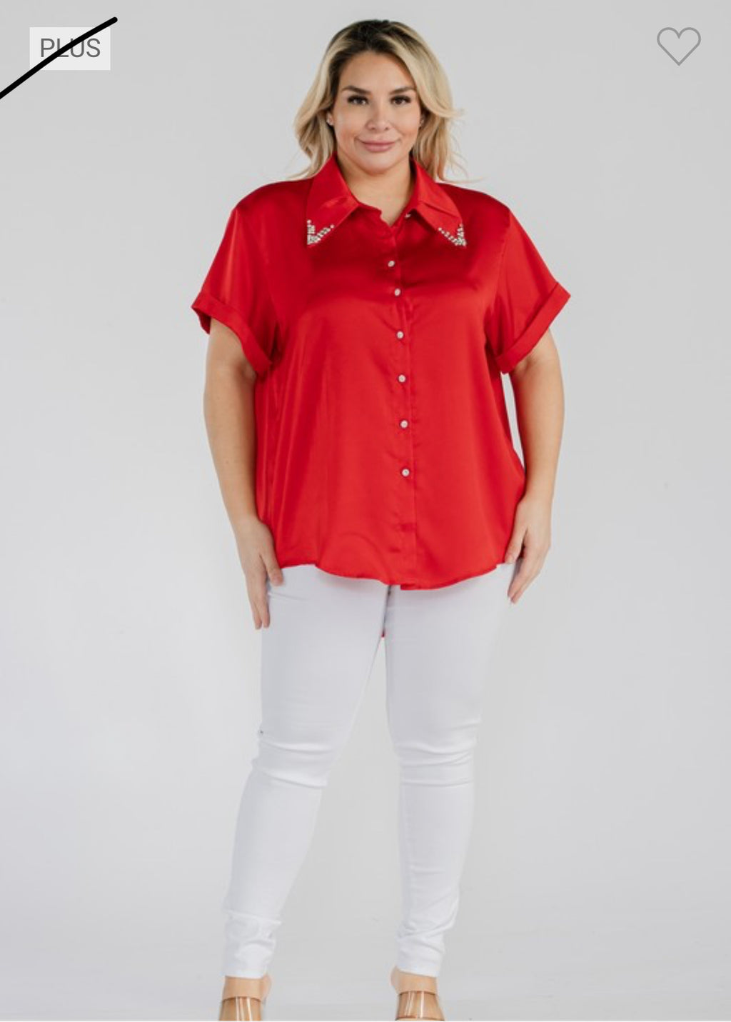 Red Satin Blouse
