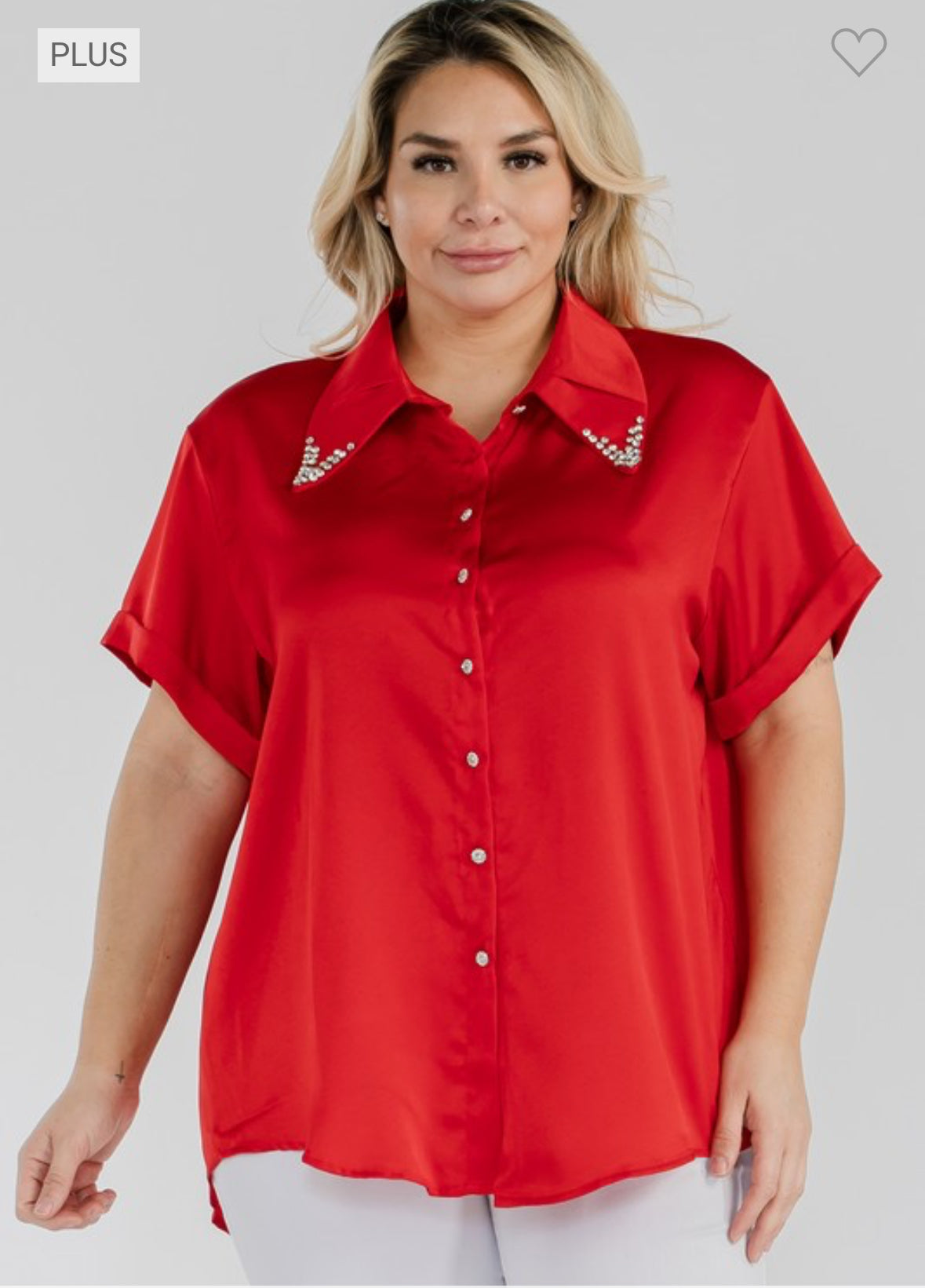 Red Satin Blouse
