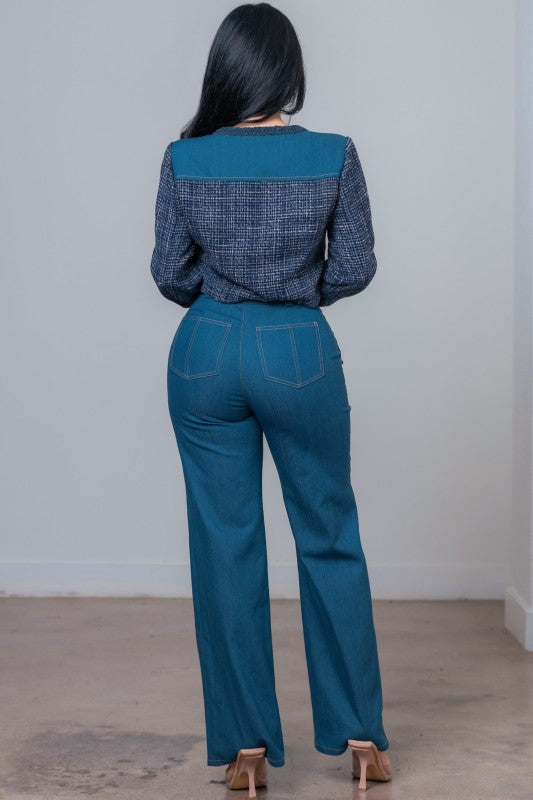Denim Jacket and Pants Set