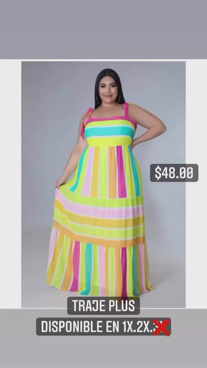 Multicolor Maxi Dress Plus