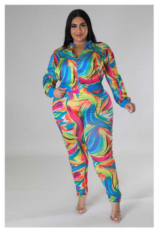 Swirl Color Legging Set