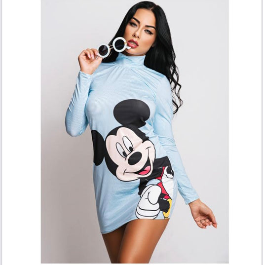 Mickey White & Blue Dress