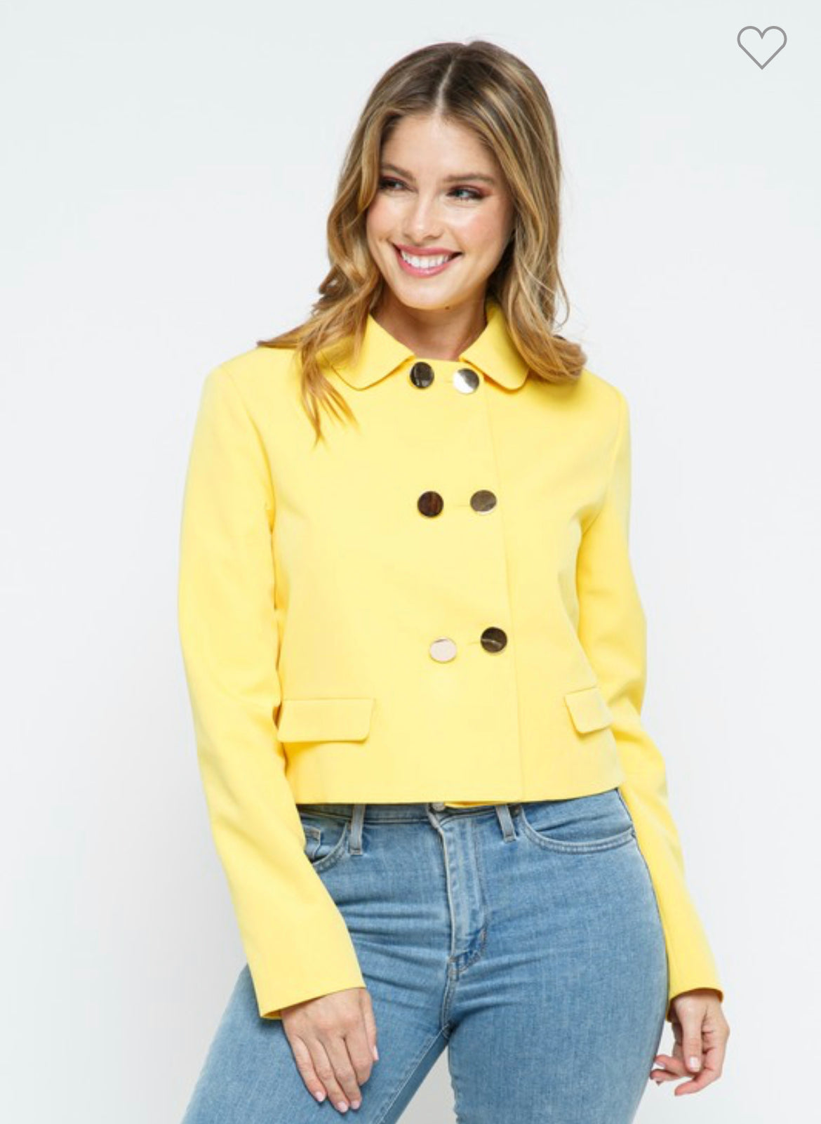 Enlarged Yellow Button Jacket